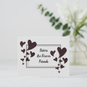 シスターズアフォーエバーフレンズ赤いハート兄弟姉妹 ポストカード (スタンド正面)