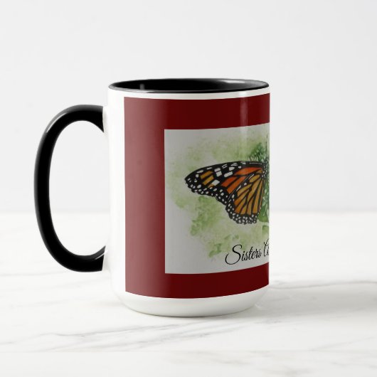 シスターズアフォーエバー（昆虫）オオカバマダラ、モナークマグ マグカップ (左)