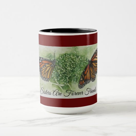 シスターズアフォーエバー（昆虫）オオカバマダラ、モナークマグ マグカップ (中央)