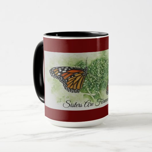 シスターズアフォーエバー（昆虫）オオカバマダラ、モナークマグ マグカップ (正面左)