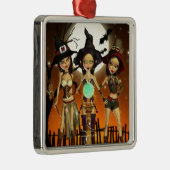 シスターズスリーウィッチスクエアシルバーオーナメント メタルオーナメント (右)