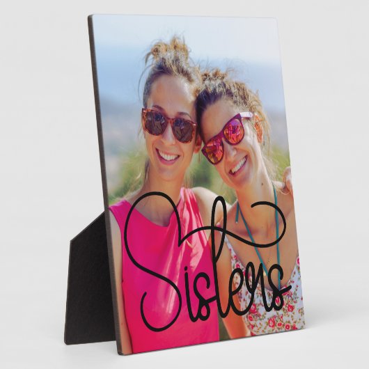 シスターズスワッシュタイポグラフィ写真 フォトプラーク (側面)