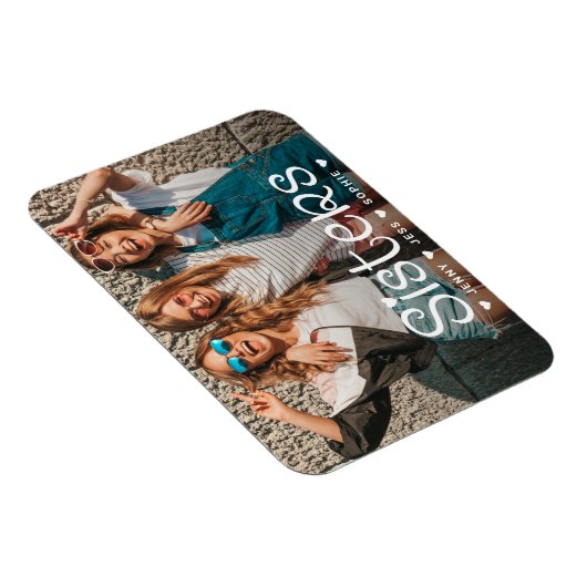 シスターズタイポグラフィスクリプト写真 マグネット (右側)