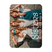 シスターズタイポグラフィスクリプト写真 マグネット (縦)