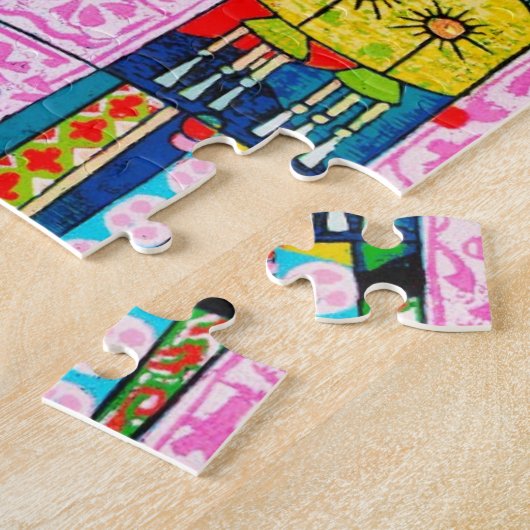 シスターズハオピンオリエンタルガールズ鮮やかカラフル ジグソーパズル (側面)