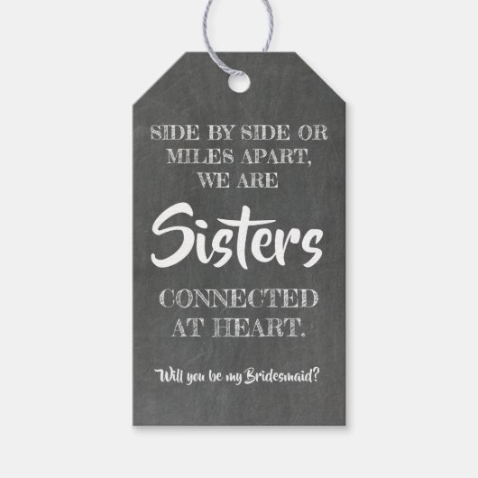シスターズハート- Sweet Bridesmaid Proposal ギフトタグ (正面)