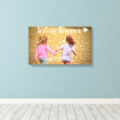 シスターズフォーエバー写真テンプレートキャンバスプリントアート キャンバスプリント (インサイチュ (ウッドフロア))