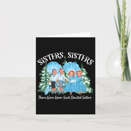 シスターズホワイトクリスマスムービー1954クリスマスススノーパジャム カード (正面)