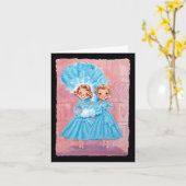 シスターズホワイトクリスマスムービー1954クリスマスススノーパジャム カード (黄色い花)