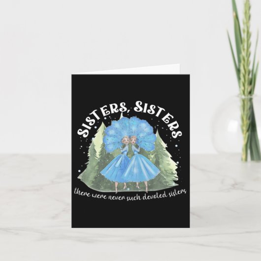 シスターズホワイトクリスマスムービー1954クリスマススノウ カード (正面)