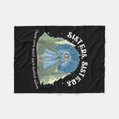 シスターズホワイトクリスマスムービー1954クリスマススノウ フリースブランケット (正面(横))