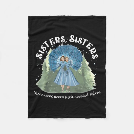 シスターズホワイトクリスマスムービー1954クリスマススノウ フリースブランケット (正面)