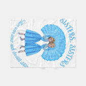 シスターズホワイトクリスマスムービー1954クリスマススノウ フリースブランケット (正面(横))