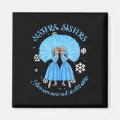 シスターズホワイトクリスマスムービー1954クリスマススノウ マグネット (正面)