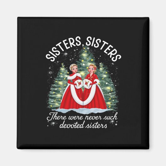 シスターズホワイトクリスマスムービー1954クリスマススノウ マグネット (正面)