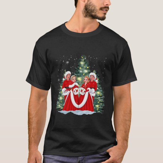シスターズホワイトクリスマスムービー1954クリスマススノウ Tシャツ (正面)