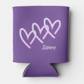 シスターズラブパープルハートクーラーボックス 缶クーラー (正面)