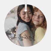 シスターズ記念クリスマスフォトオーナメント ガラスオーナメント (裏面)