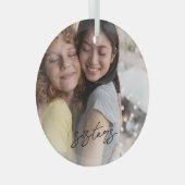 シスターズ記念クリスマスフォトオーナメント ガラスオーナメント (正面右)