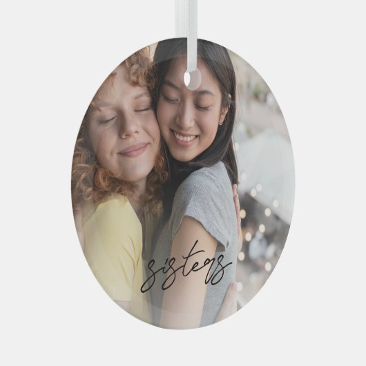 シスターズ記念クリスマスフォトオーナメント ガラスオーナメント (正面右)