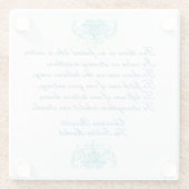 シスターズ詩byクリスティーナ・ロセッティ青いインク ガラスコースター (裏面)