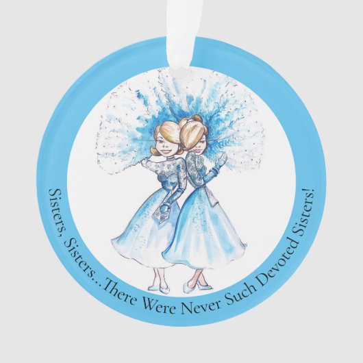 シスターズ・シスターズ・ラウンド・オーナメント・バイ・ヘザー オーナメント (正面)