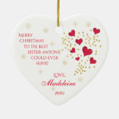 シスターズ・フォーエバー – 血ではなく、ハート セラミックオーナメント (裏面)