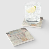 シスターズ(Berthe Morisot著) ストーンコースター (横)