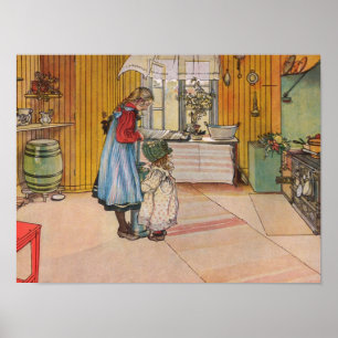 シスターズ – Koket av Carl Larsson ポスター