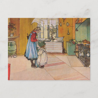 シスターズ – Koket av Carl Larsson ポストカード
