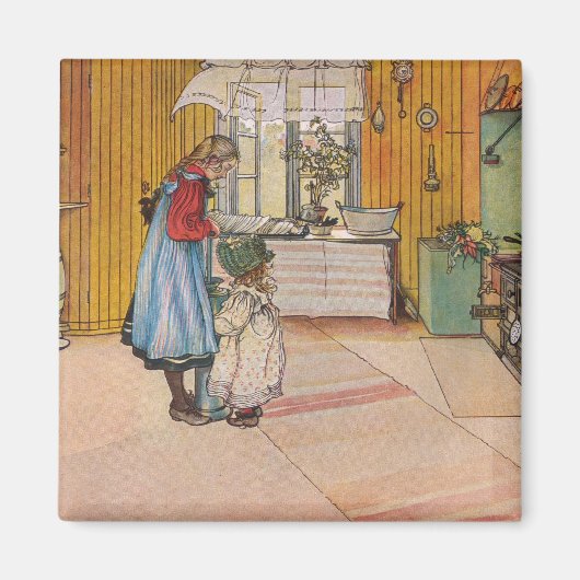 シスターズ – Koket av Carl Larsson マグネット (正面)