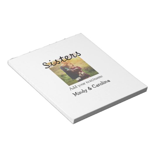 シスターズBFF追加の写真名タイトルファミリーテ ノートパッド (アングル)