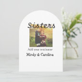 シスターズBFF追加の写真名タイトルファミリーテ 招待状 (スタンド正面)