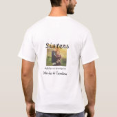 シスターズBFF追加の写真名タイトルファミリーテ Tシャツ (裏面)