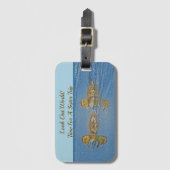 シスタートリップダックリングズモザイク兄弟姉妹バケーション ラゲッジタグ (正面縦)