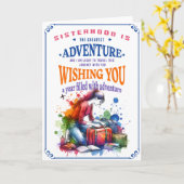 シスターハッピーバースデーカードアドベンチャー待ち カード (黄色い花)