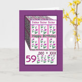 シスターハッピー59th誕生日 カード (黄色い花)