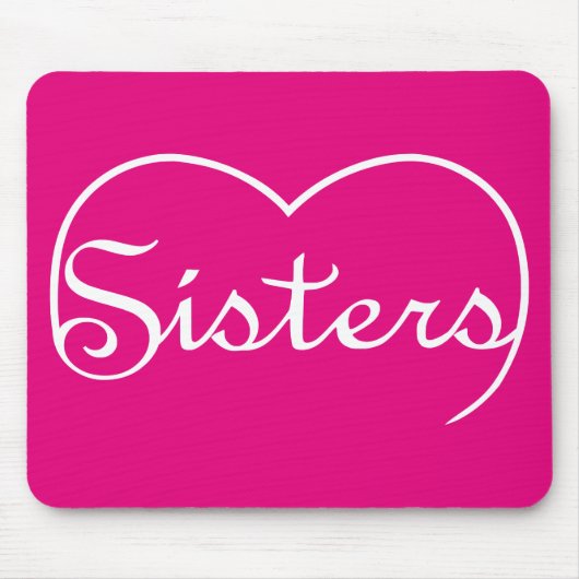 シスターハートの白いスクリプト マウスパッド (正面)