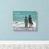 シスターバイマイサイドビーチシーン キャンバスプリント (インサイチュ (ウッドフロア))