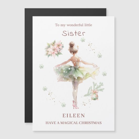 シスターバレーリナクリスマス磁気カード (正面/裏面)