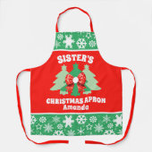 シスターパーソナライズされたのクリスマスプレゼント エプロン (正面)