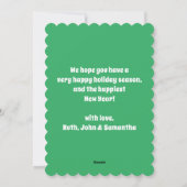 シスターパーソナライズされたズ・フォト・クリスマス シーズンカード (裏面)