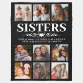 シスターパーソナライズされたフォトコラージュ フリースブランケット (正面)