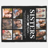 シスターパーソナライズされたフォトコラージュ フリースブランケット (正面(横))