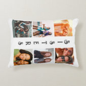 シスターパーソナライズされたモダン6フォトコラージュ アクセントクッション (正面)