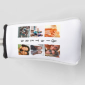 シスターパーソナライズされたモダン6フォトコラージュ ゴルフヘッドカバー (正面)