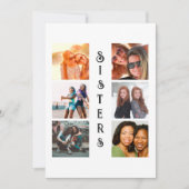 シスターパーソナライズされたモダン6フォトコラージュ シーズンカード (正面)