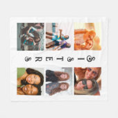 シスターパーソナライズされたモダン6フォトコラージュ フリースブランケット (正面(横))