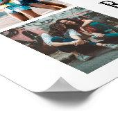 シスターパーソナライズされたモダン6フォトコラージュ ポスター (角)