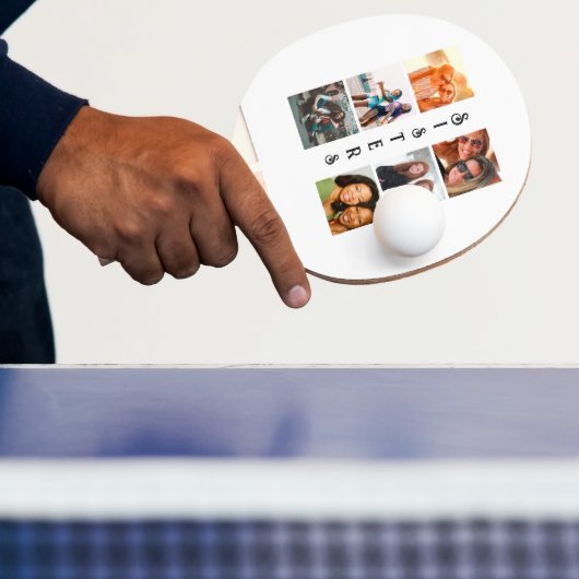 シスターパーソナライズされたモダン6フォトコラージュ 卓球ラケット (インサイチュ)